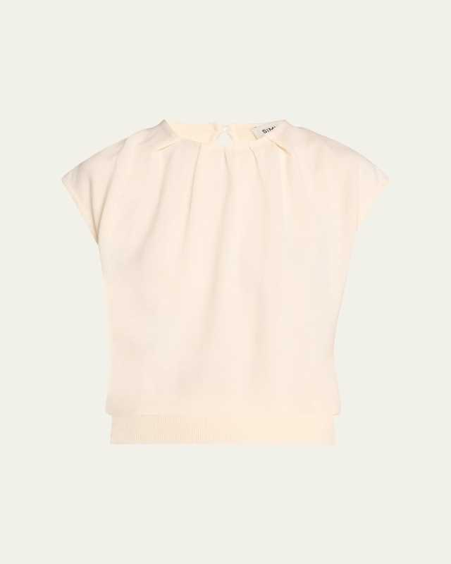 Lamara Draped Merino Cape Top
